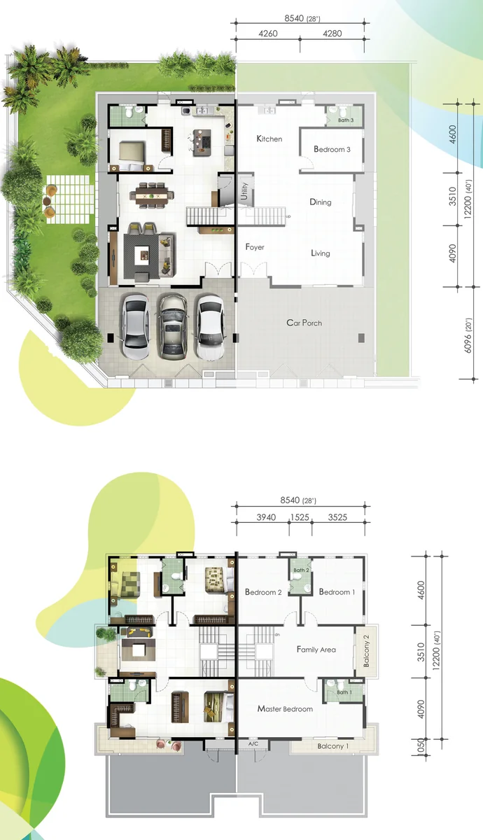 Type Semi-D — 38' x 69' sqft