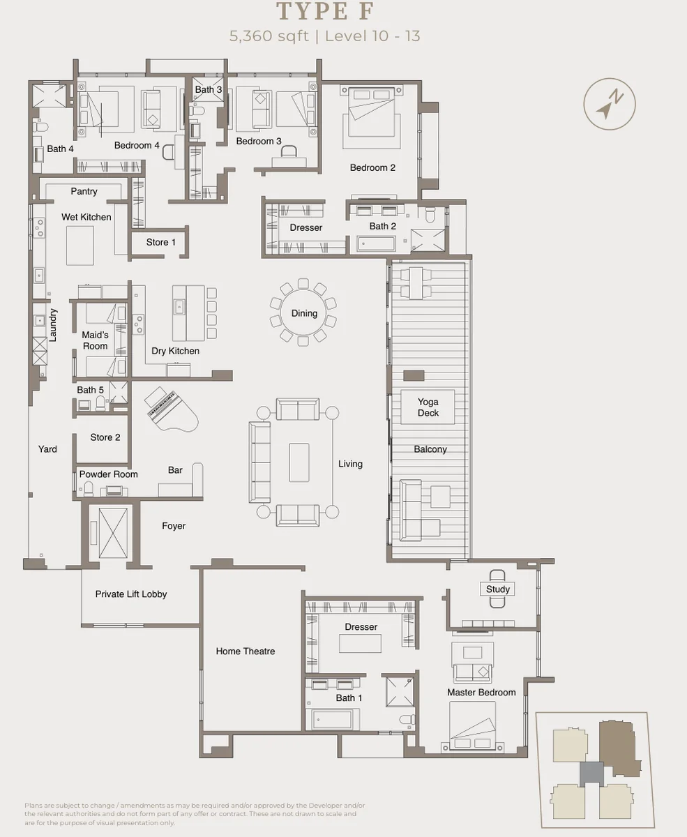 Type F — 5,360 sqft