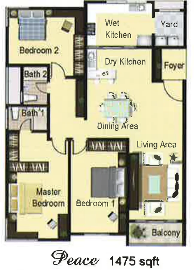 Type B — 1,475 sqft