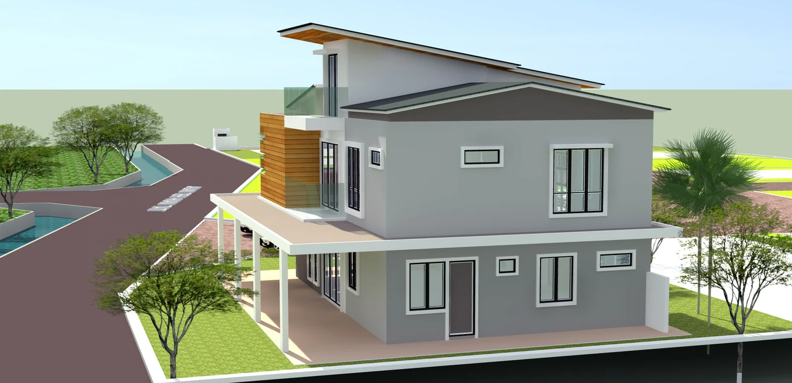 Thompson Prestige l16 corner bungalow rear view