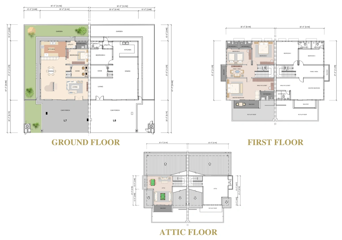 Type L7 & L8 Semi-D — 3,207-3,277 sqft