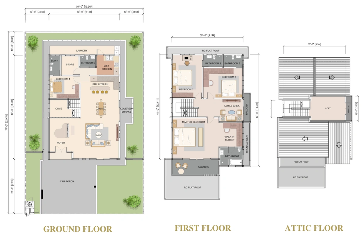 Type L9-L15 Bungalow — 3,920 sqft
