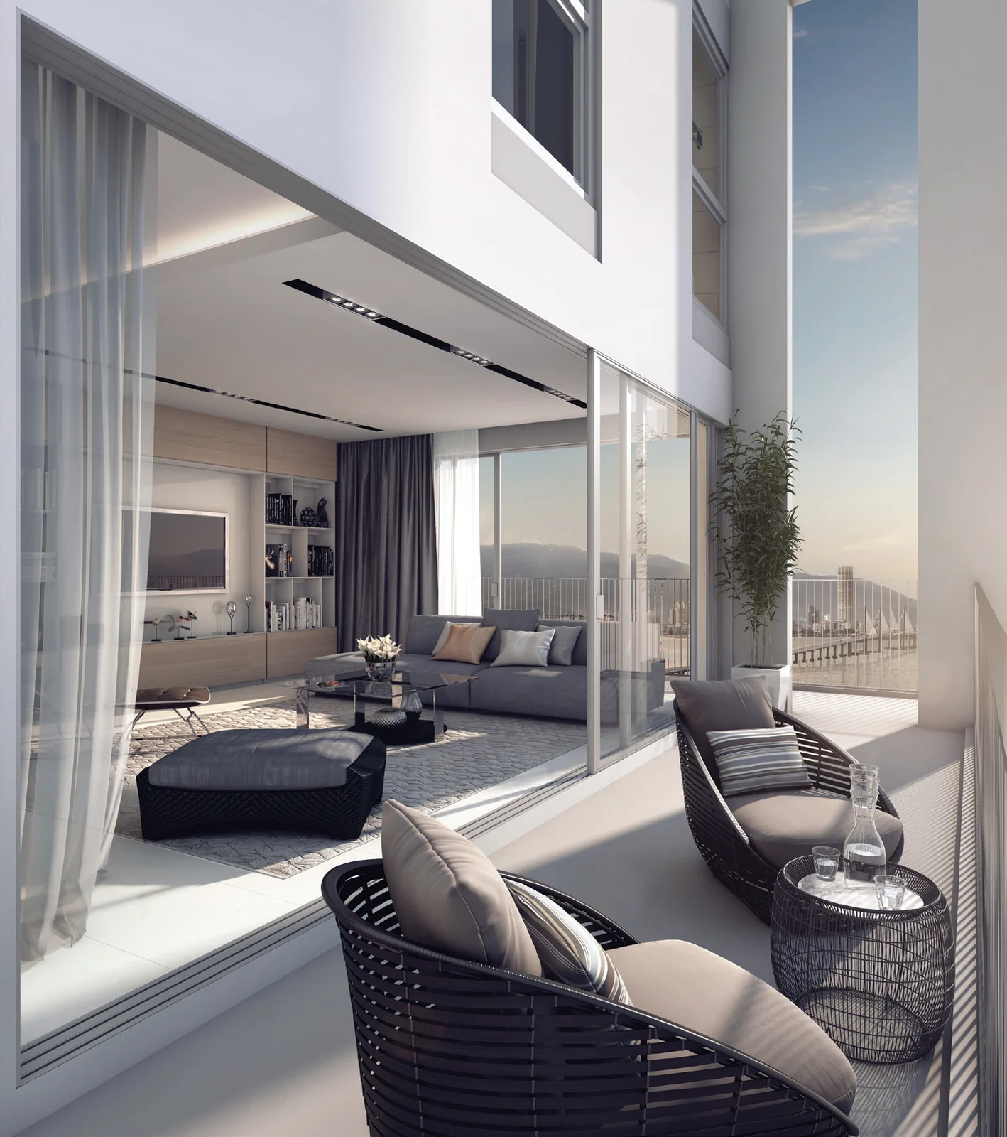 Triuni Residences duplex penthouse living