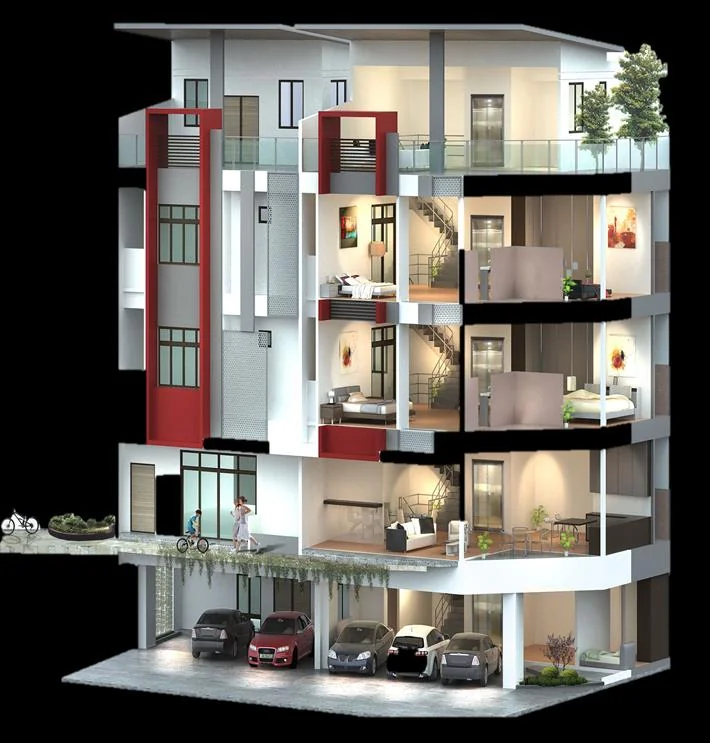UL Residence villa cutaway